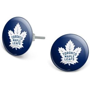 Toronto Maple Leafs Logo Novelty Silver Plated Stud Earrings