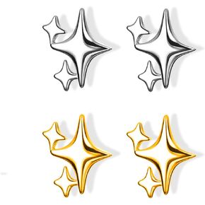Star Earrings Silver Star Stud Earrings for Teen Girls Star Earrings for Jewelry Gifts
