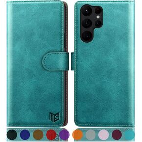 SUANPOT for Samsung Galaxy S23 Ultra Wallet case with RFID Blocking Credit Card Holder,Flip Book PU Leather Protective Cover Women Men for Samsung S23Ultra Phone case Black