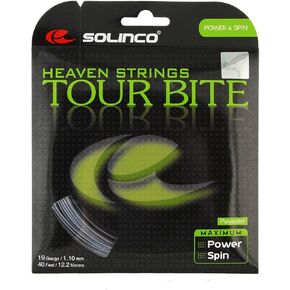 Solinco Tour Bite (19-1.10mm) Tennis String (Silver) (2-Sets)