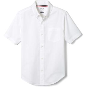 French Toast Boys' Short Sleeve Oxford Dress Shirt (Standard & Husky)