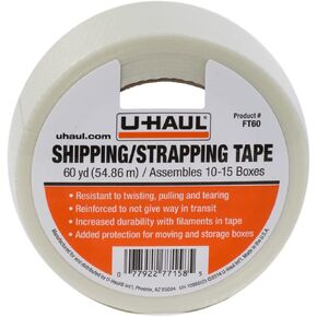 U-Haul Shipping Tape (Ideal for Shipping, Strapping, and Protection) - 60 Yards, 1-3/4" Width