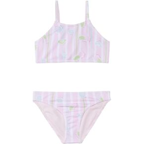 Roxy Girls Crop Top Set Swimsuit, Pirouette Pineapple Line