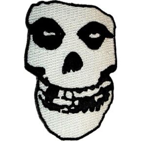 C&D Visionary The Misfits - Crimson Ghost Skull - Embroidered Iron or Sew On Patch / Badge Black, White, 2.5" x 3.5"