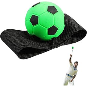 1Pc Green Wrist Return Ball - Adjustable Bounce Back Ball with String, Rubber Elastic Rebound Ball Finger Exercise Toy Activity and Play Balls Toys and Games