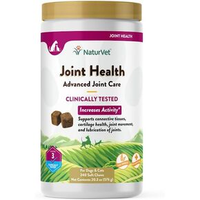NaturVet Joint Health Level 3 Dog Soft Chew, 15.2 oz., Count of 240, 240 CT