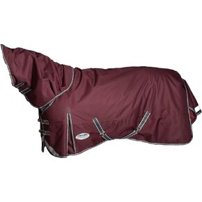 WeatherBeeta ComFiTec Plus Dynamic II Detach-A-Neck Medium Horse Blanket, Maroon/Grey/White, 48"