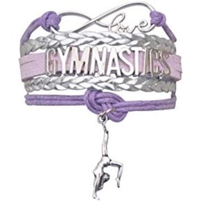 Gymnastics Bracelet- Gymnastics Love Infinity Charm Bracelet- Gymnastics Jewelry - Gift For Gymnast