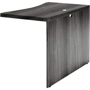 Safco Mayline ACB4224LGS Aberdeen Curved Bridge, for use with Aberdeen Credenza and Desk, sold separately, Gray Steel Tf