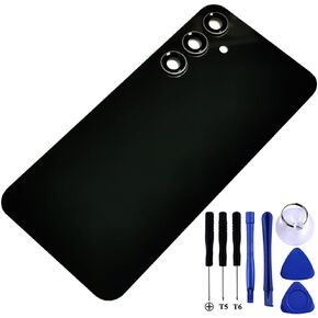 S23 FE Back Glass Replacement Galaxy S23 FE Rear Glass Cover with Rear Housing Camera Frame for Samsung S23 FE Back Glass Lens 6.4" SM-S711U S711W Back Cover Tape Repair Part (Graphite)