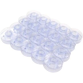 CKPSMS brand - #4114401 Plastic Bobbins (both sides are flat) compatible with Husqvarna Viking 100 105 Classica 120 150 6540 (20PCS)