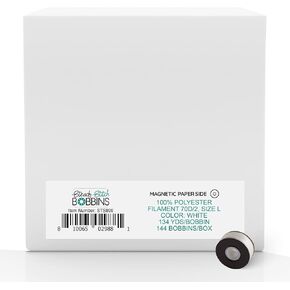 Steady Stitch Style L Magnetic Paper Sides Polyester Prewound Bobbins, 144 per box