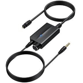 AUTOUTLET 192khz DAC Audio Converter with Volume Control Optical to 3.5mm Converter Optical Audio Cable to Aux Adapter for HDTV, Blu-Ray Players and Game Consoles