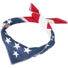 Luwint American Flag Bandana USA Patriotic Headband, Square USA Flag Scarf - Hair Wrapping Neck Head Face Scarves for Men Women, 21"x21"