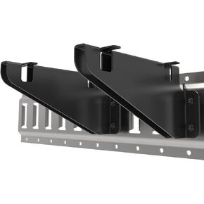 2 Pack E Track Fixed Shelf Brackets, E-Track Fixed Shelf Track Brackets for Trailer, Truck, Warehouse, E Track Accessories for Enclosed Trailer (Black)
