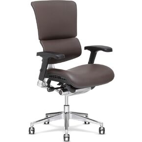 X-Chair X4 High End Executive Chair, Black Leather with Headrest - Ergonomic Office Seat/Dynamic Variable Lumbar Support/Floating Recline/Stunning Aesthetic/Adjustable/Perfect for Office or Boardroom