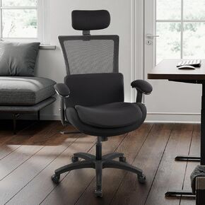 WT Big and Tall 450lbs High-Back Mesh Ergonomic Office Computer Desk Chair,Adjustable Headrest,Height Adjustable Armrest,Lumbar Support Adjustment,360°Swivel Executive Chair-Gray