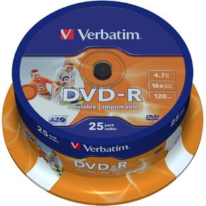 Verbatim 43557 DVD-R 16x Non-Printable Slim Case (Pack of 5), 1 in Kuwait