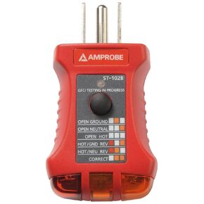 Amprobe ST-102B Socket Tester with GFCI, Red