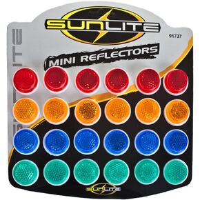 Sunlite Carded 1" Reflectors, Card of 24