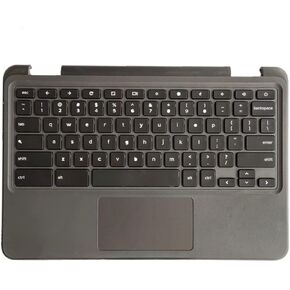 Replacement Laptop Upper Case Palmrest Keyboard Touchpad Assembly Part for Dell Chromebook 11 3100 0TK87M TK87M Black