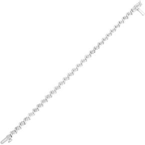 10K Gold or Sterling Silver Round Diamond Tennis Bracelet (1/3 cttw, I-J Color, I2-I3 Clarity), 7"