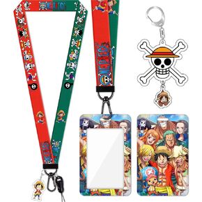 Neck Lanyard with ID Badge Holder for Keys Cute Anime Cartoon Skull Key Chain Card Lanyards for Women Men Guys Girl Boys Kids Teachers The Office Keychains GS305