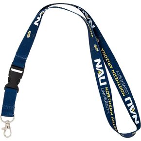 Desert Cactus Northern Arizona University NAU Lumberjacks Car Keys ID Badge Holder Lanyard Keychain Detachable Breakaway Snap Buckle (Blue)