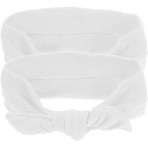 LUOZZY 5pcs Pet Stretchy Headband Cute Stretchy Bow Headgear Pet Headdress Dog Decorative Head Accessory, White