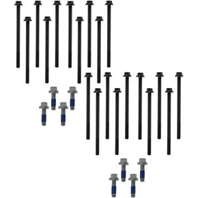 TRQ Engine Cylinder Head Bolt Set of 28 Kit Pair Compatible with Dodge Pickup Truck Jeep V8 4.7L