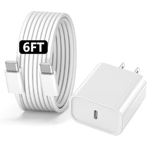 Charger for iPad 10th Charger,Type C Fast Charging Wall Charger Adapter USB C Charger Block 6FT USB-C to C Cable for iPad Pro 12.9/11 in 2022/2021/2020/2018,iPad Air 4th/5th 10.9",iPad Mini 6th Gen