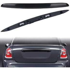 Black Rear Trunk Hatch Handle With Lamp, Tailgate Trim Lid Trunk Liftgate Pull Handle Compatible With BMW Vehicle 2005-2015 Mini Cooper R56 R57 Series, Replace#51132753602 - Backhatch Release Handle