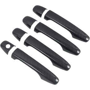 HIGH FLYING for Subaru WRX, STi 2015-2021, XV Crosstrek 13-17 Car Accessories Side Door Handles Cover Trim Carbon Fiber Grain ABS 8pcs
