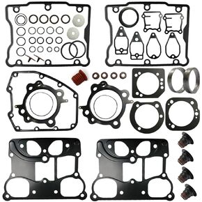 Motorcyle Cylinder Top End Gasket Kit Compatible with 1999-2006 Harley 1550 Twin Cam 95CI Big Bore, 1550 Motor Engine Top End Upper Gasket Set
