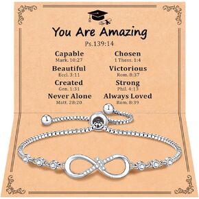 UNGENT THEM سوار Infinity Cross Charm المسيحي لتأكيد عيد الفصح هدايا التخرج للمعمودية للنساء والفتيات