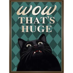 GLOYER 5D Diamond Painting Kits for Adults,Surprised Cat DIY Diamond Painting Art Kits Full Drill Diamond Dots Paintings with Diamonds Gem Art for Crafts Home Decor(Wow That's Huge)