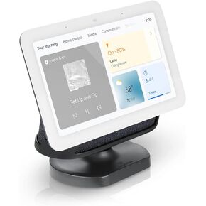 Wasserstein Adjustable Stand for Google Nest Hub (2nd Gen) - Made for Google (Charcoal)
