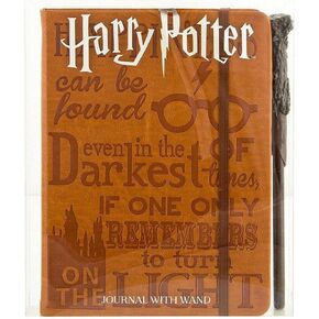 Harry Potter Faux Leather Journal w/ Wand Pen