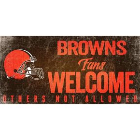Fan Creations Cleveland Browns Fans Welcome Sign, Multi
