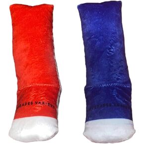 Funny Socks Shaped Dog Toy (Red/Blue)