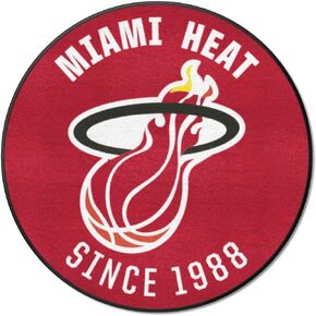 FANMATS 35315 NBA Retro Miami Heat Roundel Rug - 27in. Diameter