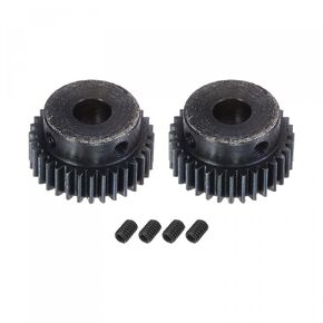 uxcell 1Mod 32T Pinion Gear 10mm Bore Hardened Steel Motor Rack Spur Gear with Step for RC Car Truck Buggy Gear Drive, 2 Set