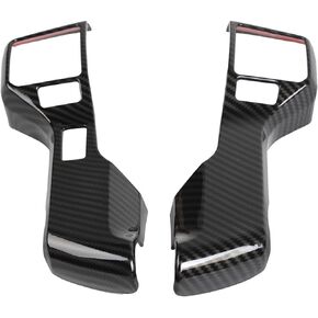 RT-TCZ for 4Runner Carbon Fiber Interior Accessories for Toyota 4Runner TRD Pro 2010 Up Tundra 2014 Up Steering Wheel Panel Trim 2pcs