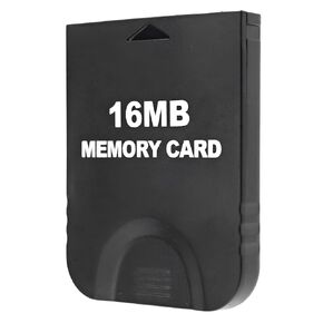 16MB (251 Blocks) High-Speed GameCube Memory Card - Compatible with Nintendo GameCube & Wii Consoles - Video Game Accessory Kits Black