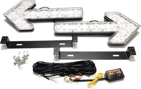 12V-24V Waterproof Vehicle LED Arrow Pilot Light Signal Light Watering Cart Sweeper Work Car Construction Vehicle LED Pilot Light Wrecker Indicator Light (Clear Case-Amber LED) in Saudi Arabia