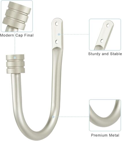 حوامل ستائر، قطعتان من حوامل ستائر الستائر، حاملات ستائر زخرفية للستائر، حامل ستائر مثبت على الحائط من النحاس in Kuwait