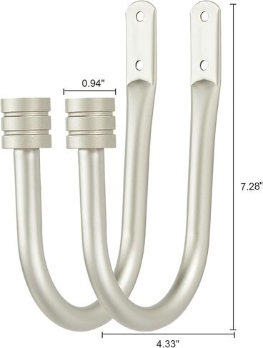 حوامل ستائر، قطعتان من حوامل ستائر الستائر، حاملات ستائر زخرفية للستائر، حامل ستائر مثبت على الحائط من النحاس in Kuwait