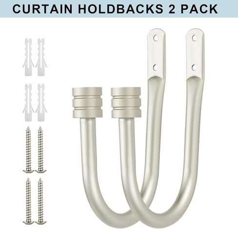 حوامل ستائر، قطعتان من حوامل ستائر الستائر، حاملات ستائر زخرفية للستائر، حامل ستائر مثبت على الحائط من النحاس in Kuwait