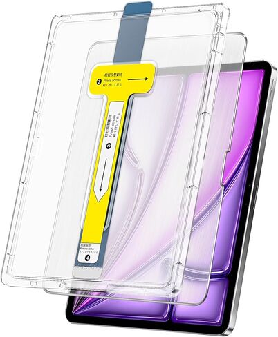 واقي شاشة زجاجي غير لامع من TQLGY لجهاز iPad Air 13 بوصة موديل 2024، تركيب تلقائي لإزالة الغبار، زجاج مقسى 9H، مضاد للوهج، مضاد لبصمات الأصابع، مضاد للخدش، عبوة واحدة in Kuwait