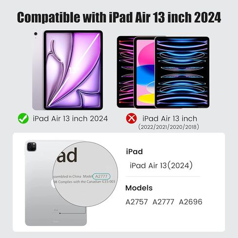 واقي شاشة زجاجي غير لامع من TQLGY لجهاز iPad Air 13 بوصة موديل 2024، تركيب تلقائي لإزالة الغبار، زجاج مقسى 9H، مضاد للوهج، مضاد لبصمات الأصابع، مضاد للخدش، عبوة واحدة in Kuwait